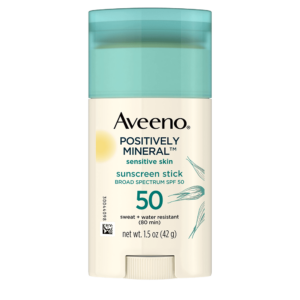 Aveeno Positively Mineral Sunscreen Stick, SPF 50