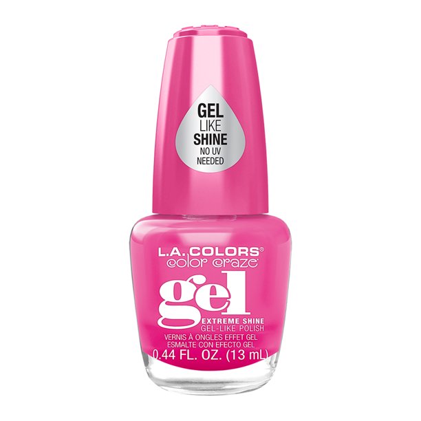 LA colors bright pink nail polish
