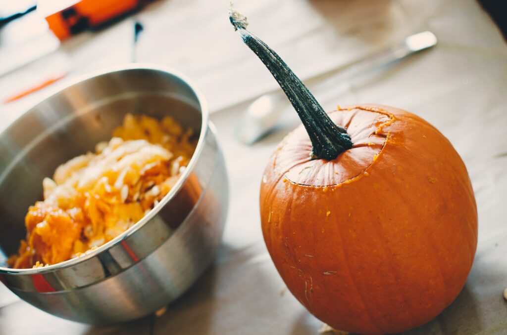 Fall pumpkin carving