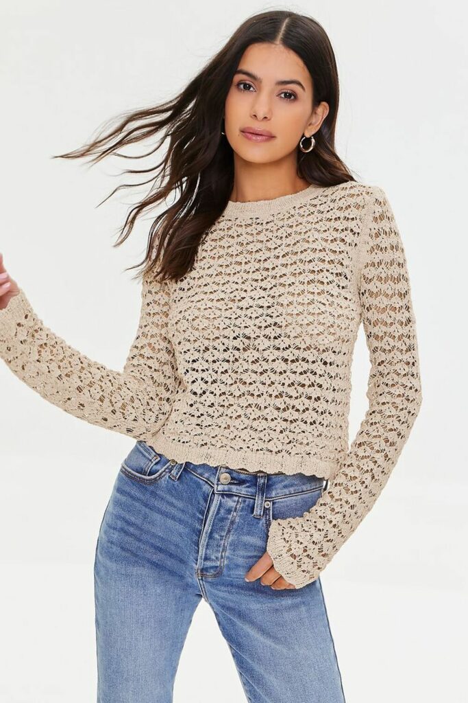 open knit sweater- women's sweater guide