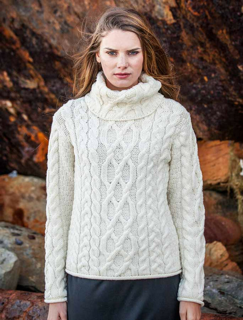 cable knit sweater- women's sweater guide