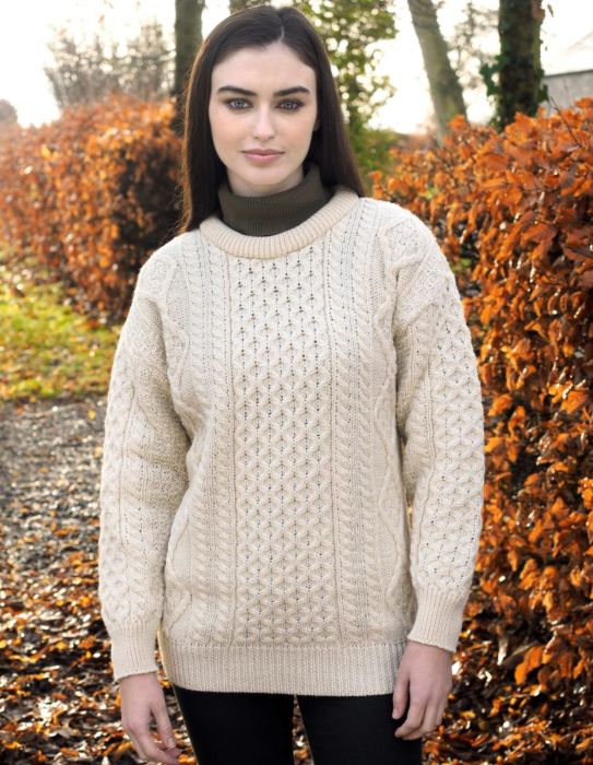 aran sweater- women's sweater guide