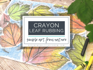 Leaf rubbing- fall family activities