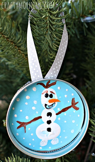 Fingerprint Olaf ornament