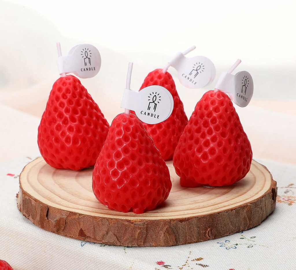 Strawberry Shaped Candle