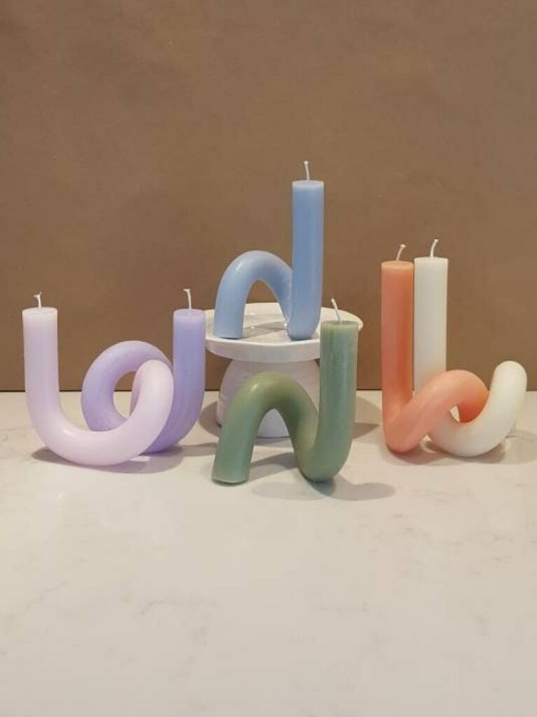 Curly-Wurly Squiggle Candles