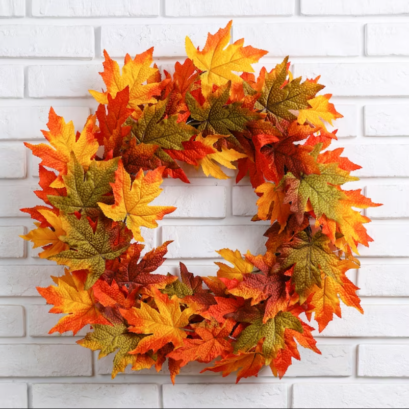 Fall leaf wreath