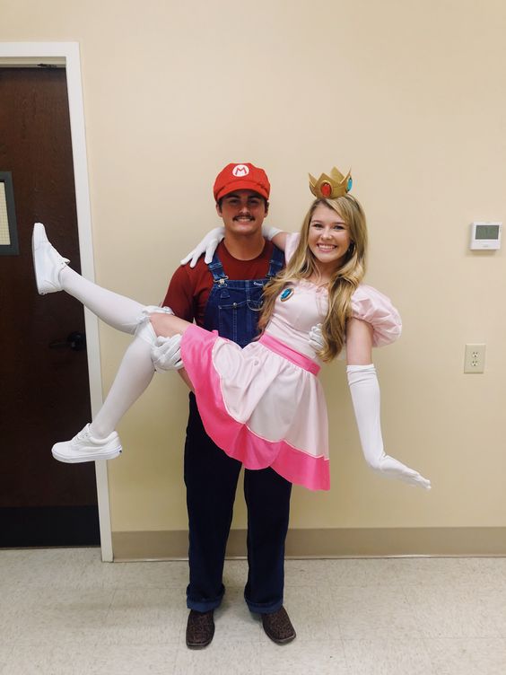 Princess Peach and Mario costume