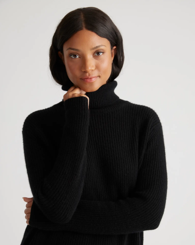 Cashmere Fisherman Turtleneck Sweater