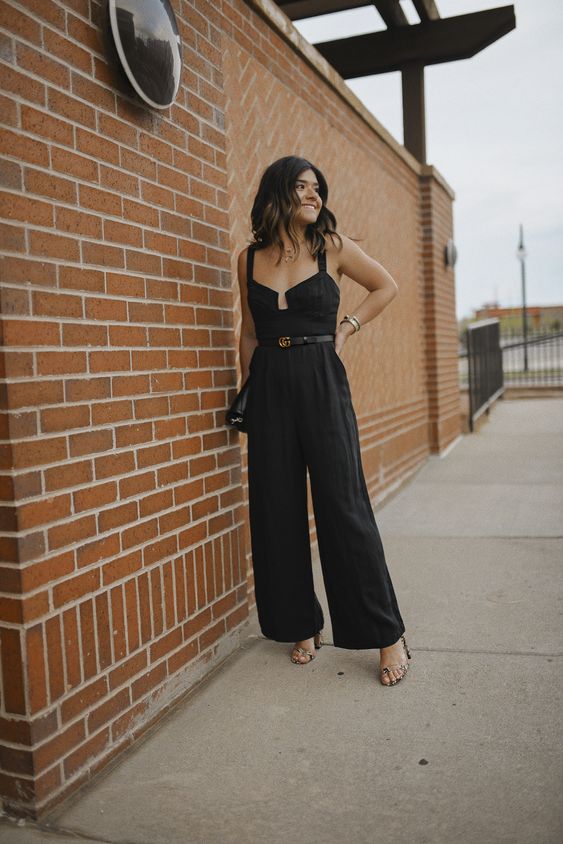 Jumpsuit holiday party outfit