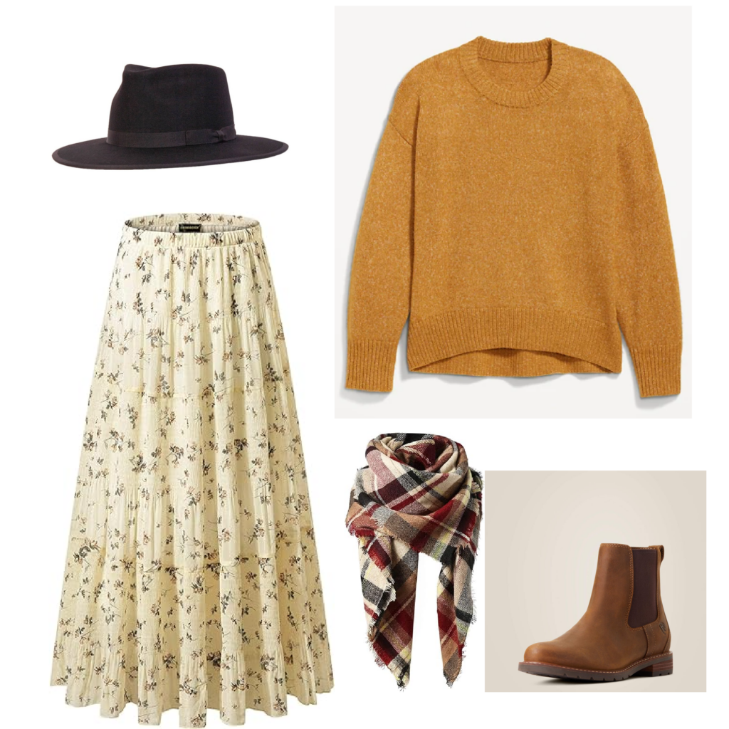Outfit #6: Maxi skirt and sweater