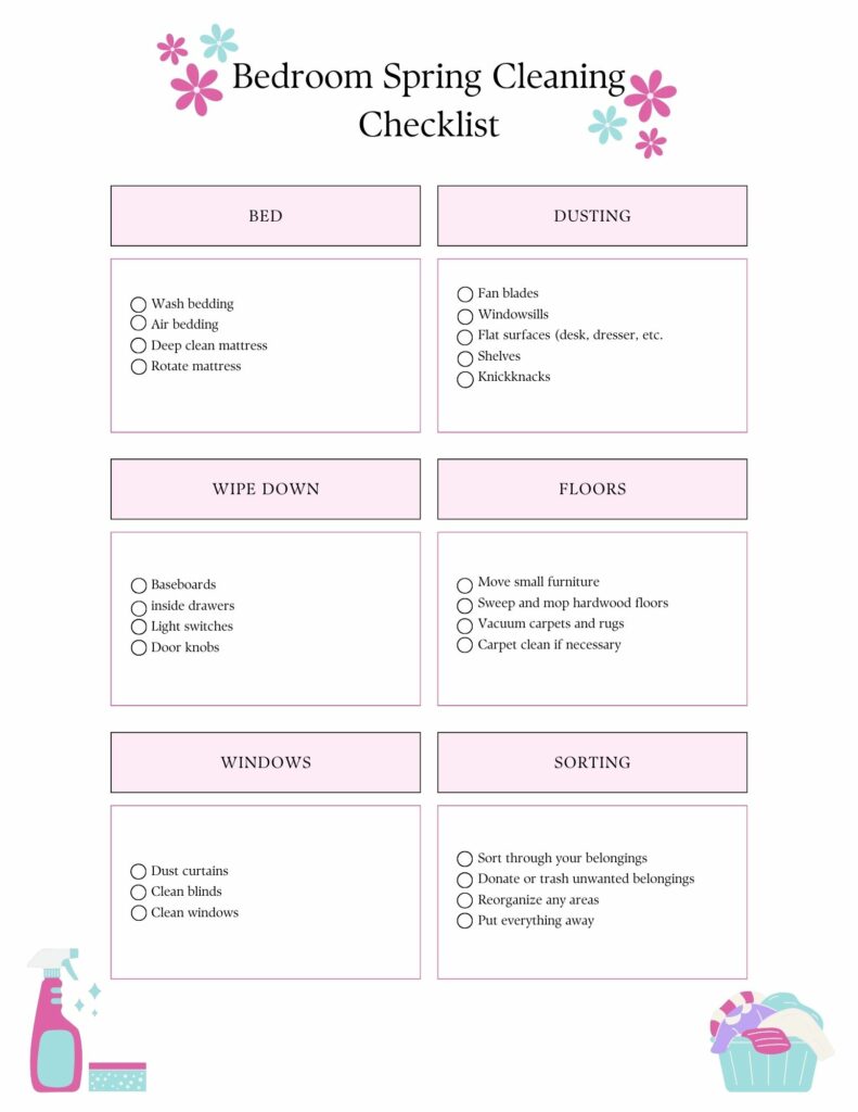 Spring cleaning checklist