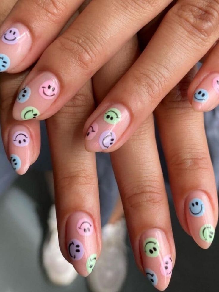 Smiley face nails