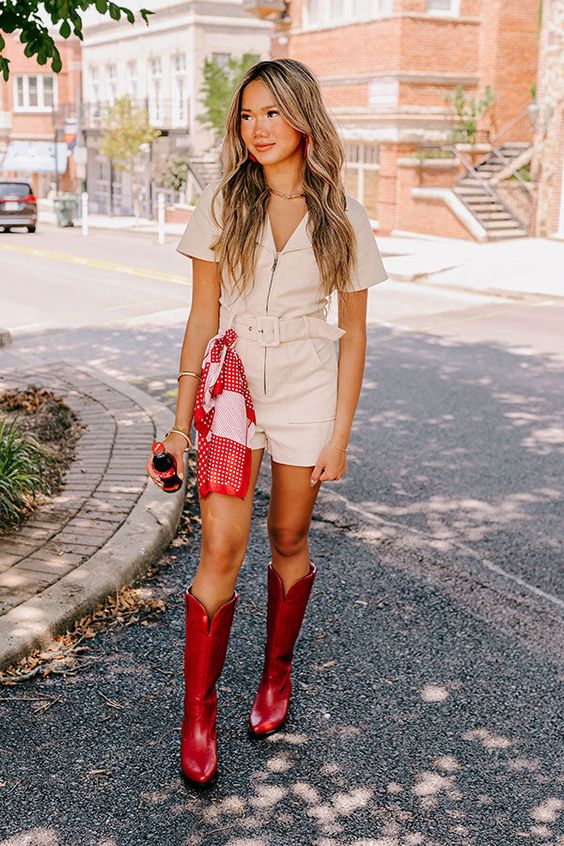 Romper and boots