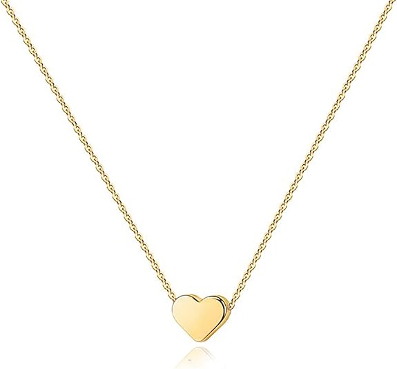 PAVOI 14K Gold Plated Cubic Zirconia Heart Necklace