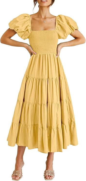 PRETTYGARDEN Women's Tiered Ruffle Dress