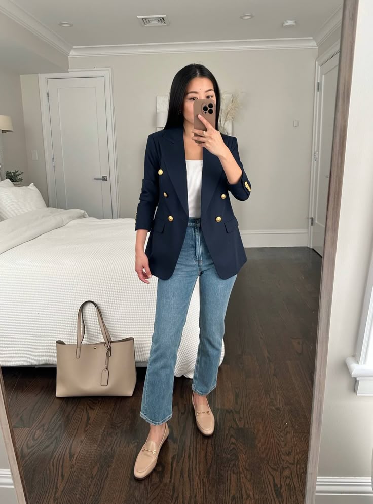 Blazer and jeans