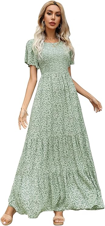 Kranda Tiered Floral Maxi Dress