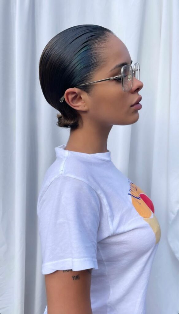 Slicked back