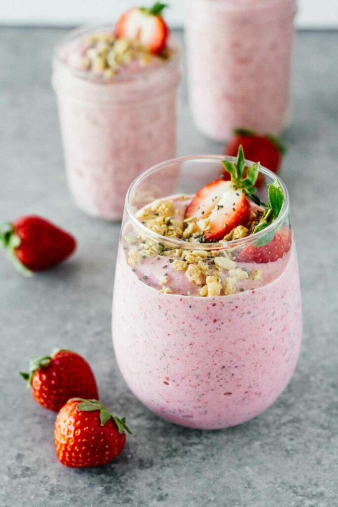 Strawberry Banana Chia Seed Smoothie