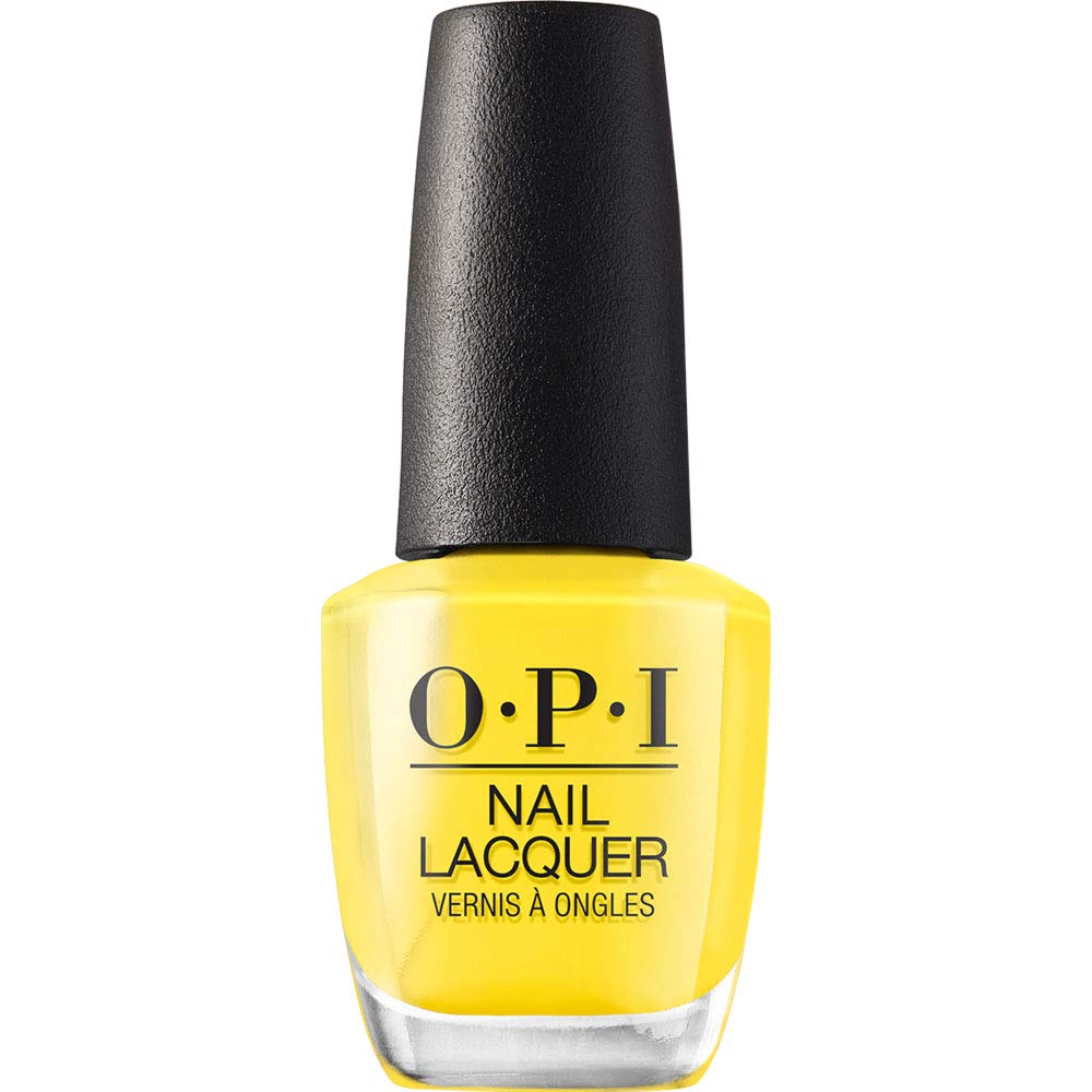 Bold yellow nail polish