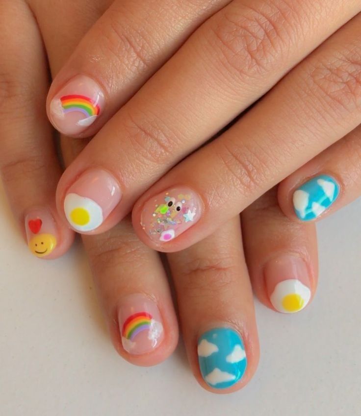 Funky doodle nails