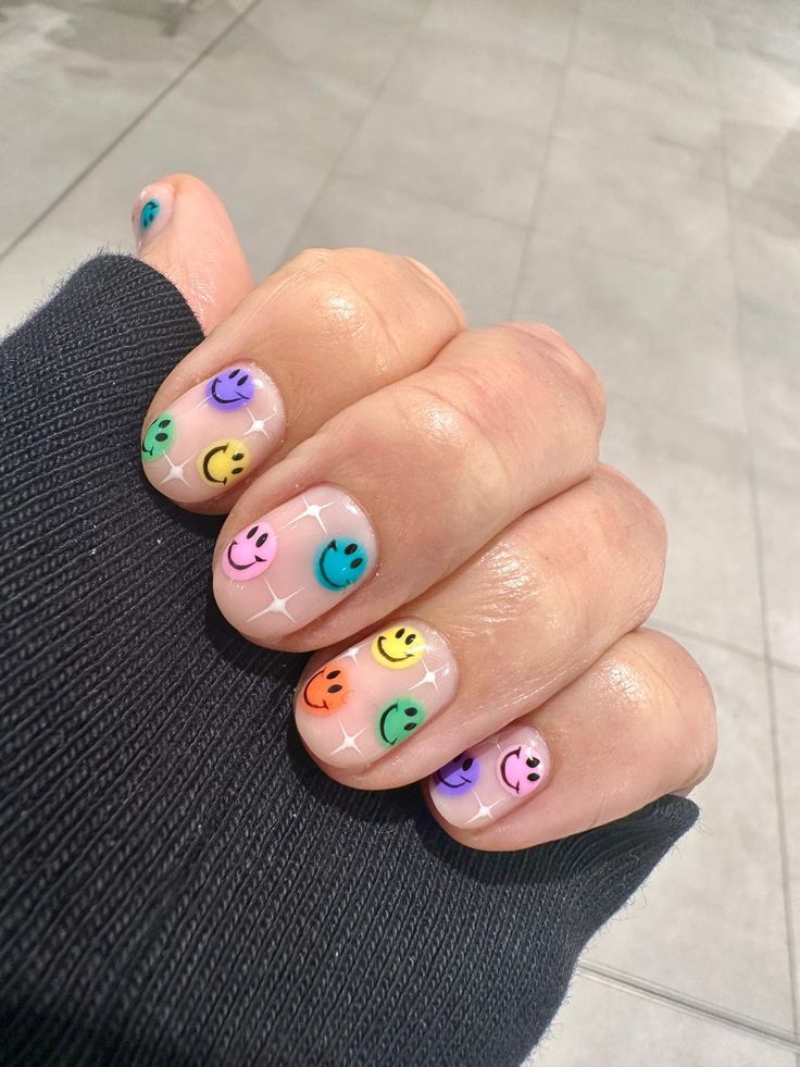 Smiley face nails