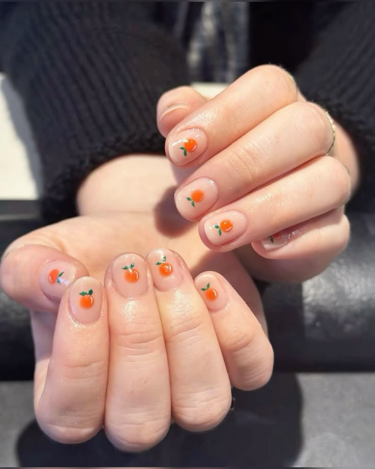 Orange nails