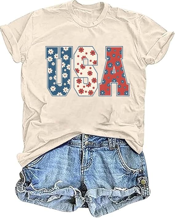 Women's USA Floral Shirt