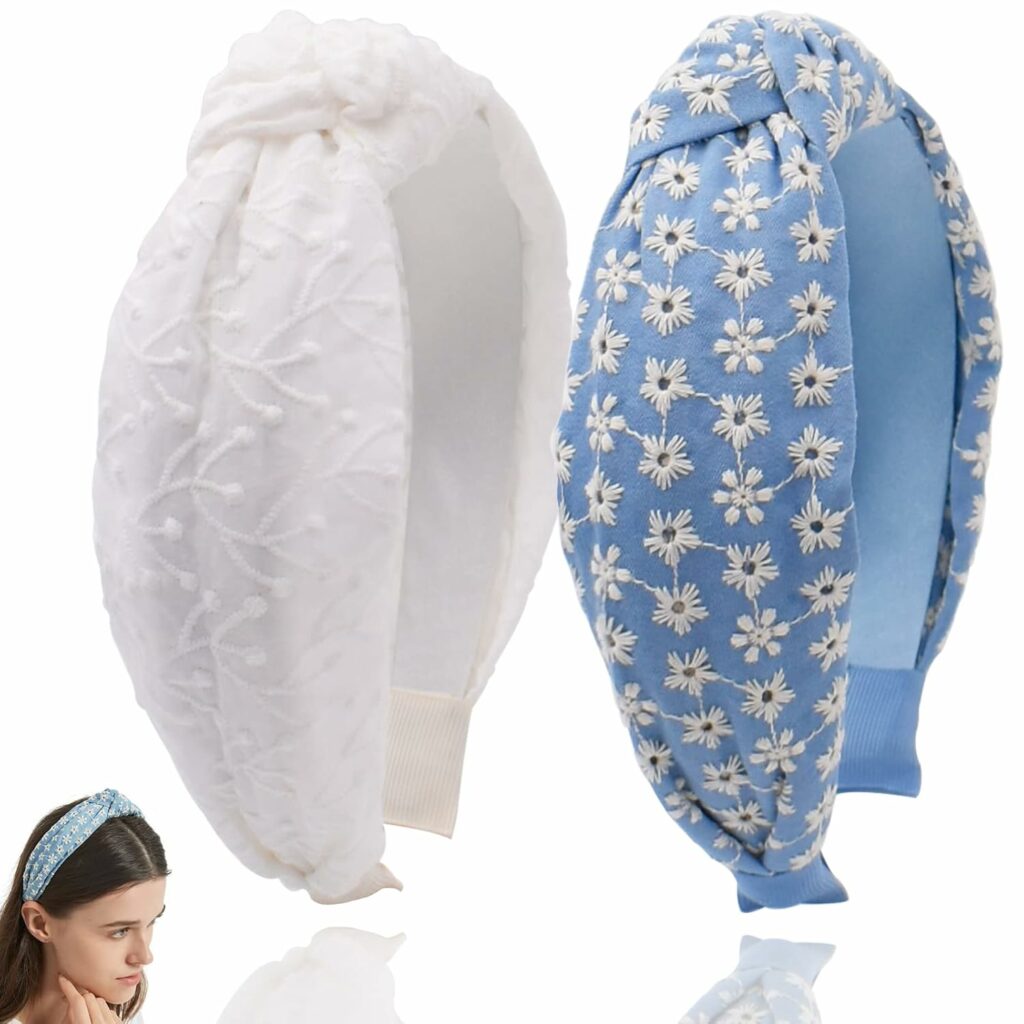 Embroidered Knotted Headband