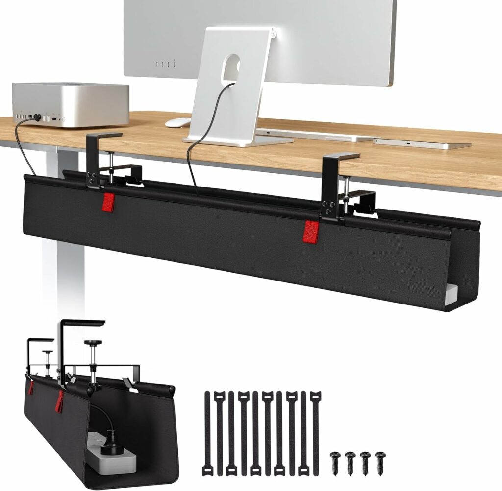Univivi No Drill Under Desk Cable Management Tray