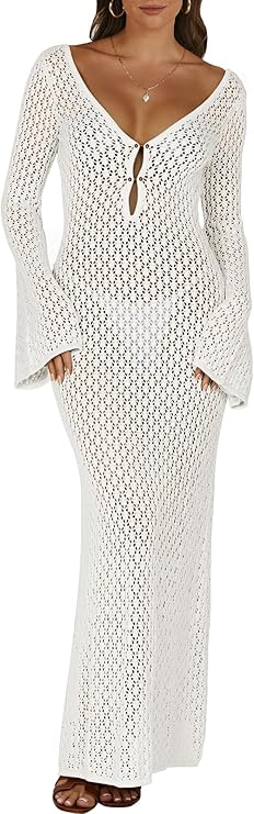ANRABESS Women's Swimsuit Crochet Cover Up