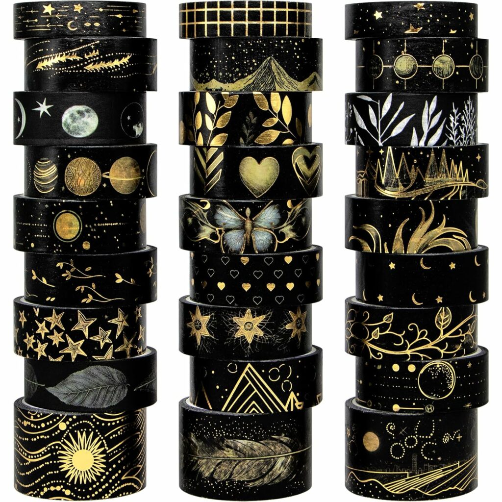 Black Washi Tape Set