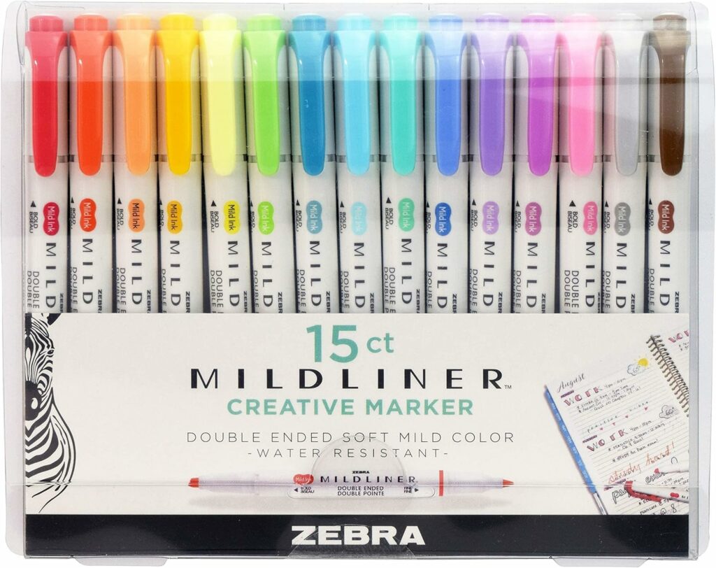 Zebra Pen Mildliner Double-Ended Highlighter Set