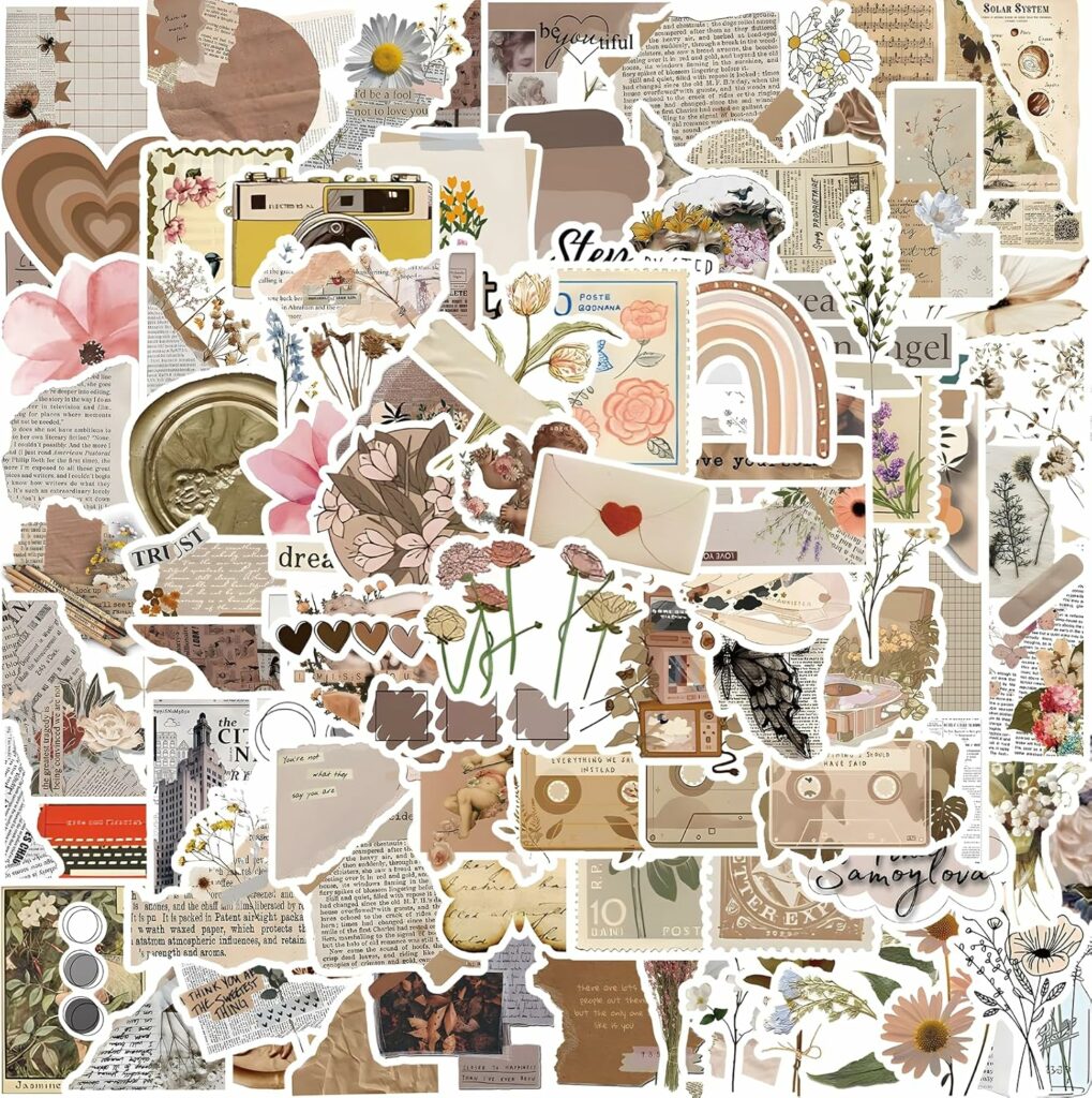 120Pcs Vintage Stickers