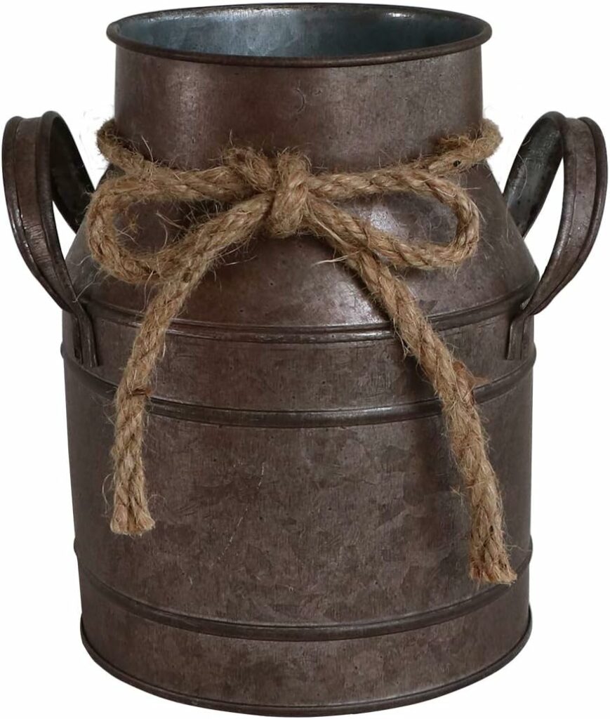 Shabby Chic Metal Flower Vase