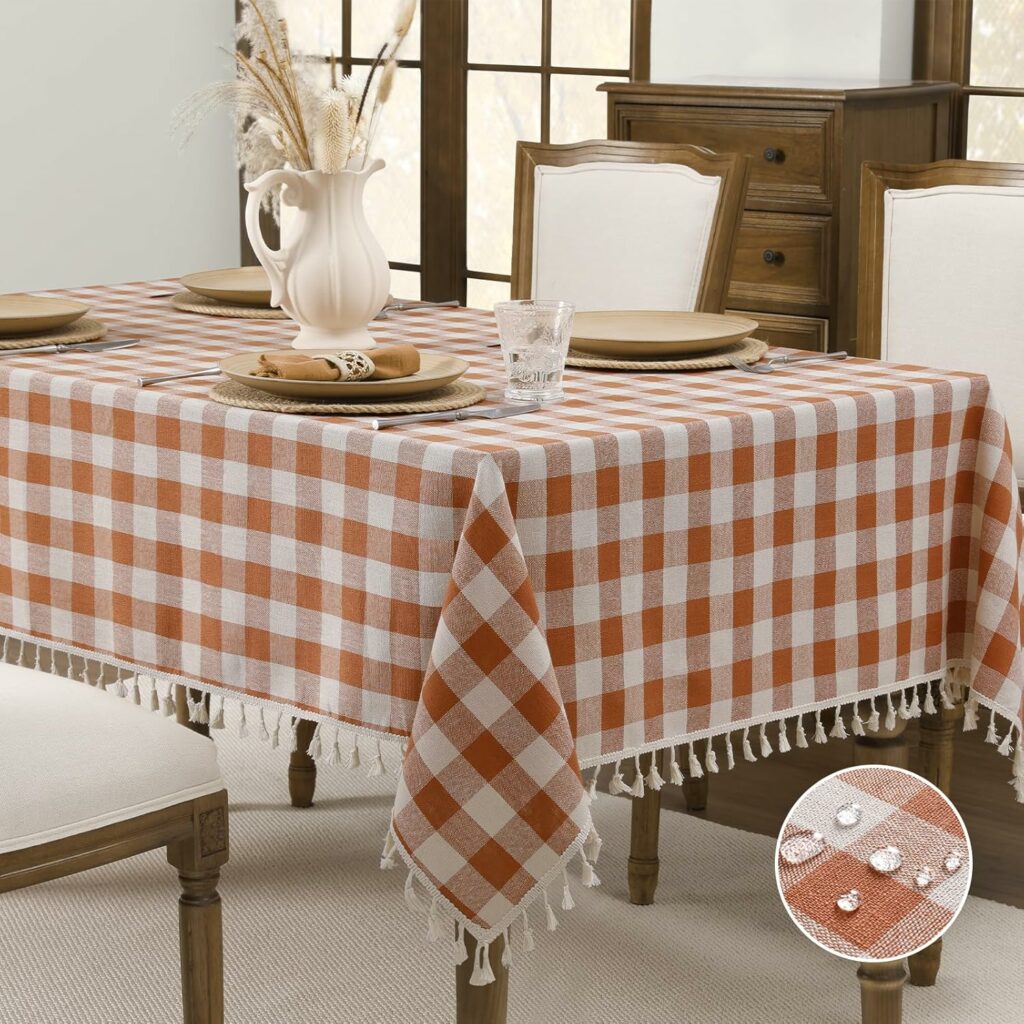 Romanstile Fall Checkered Tablecloth