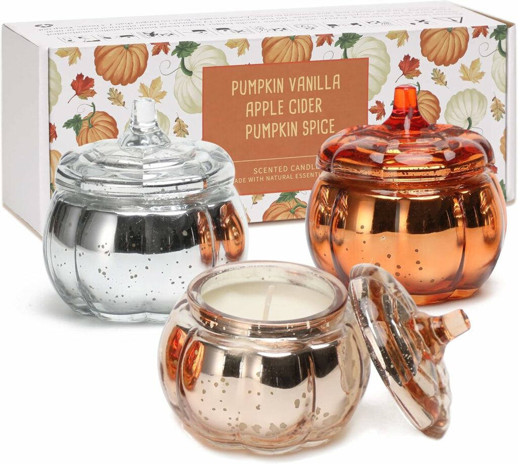 Autumn Pumpkin Spice Scented Candle Set