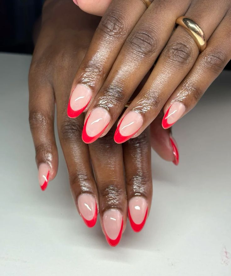 Red French Tip