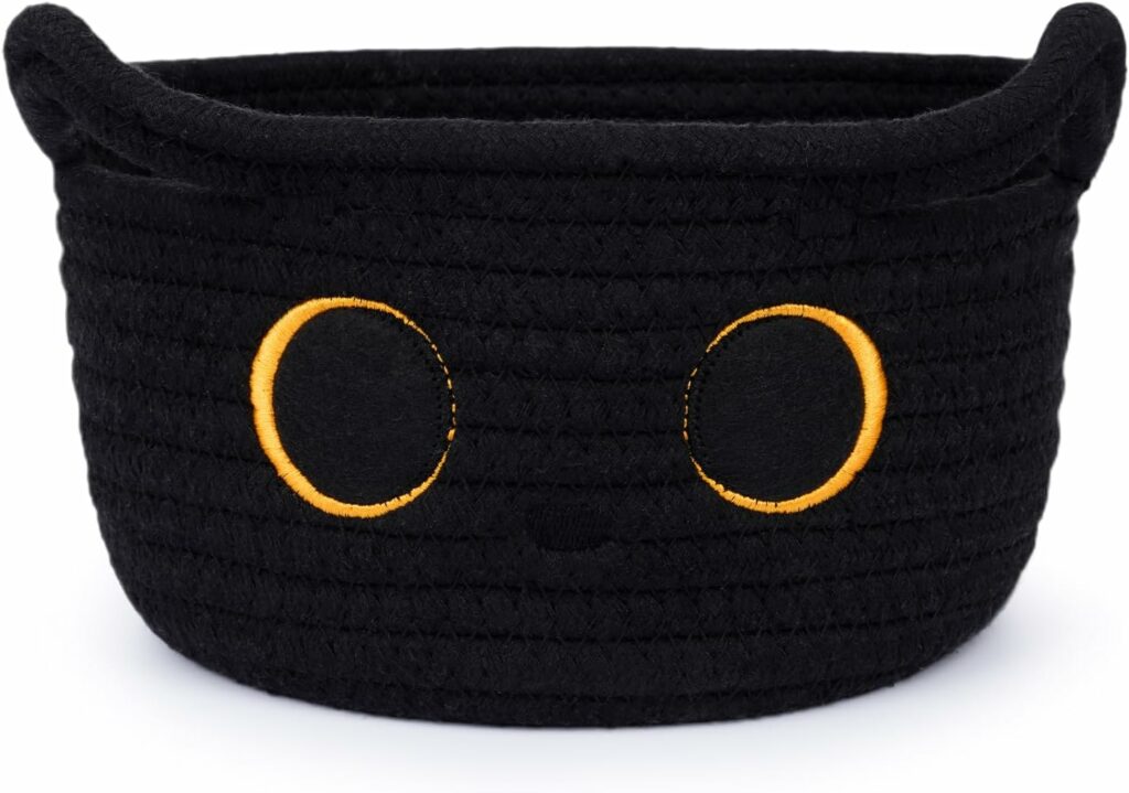 Black Cat Cotton Rope Basket