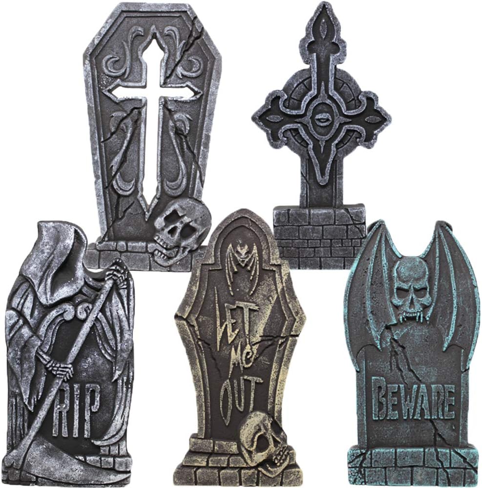 JOYIN 17” Halloween Decorations Outdoor Tombstones
