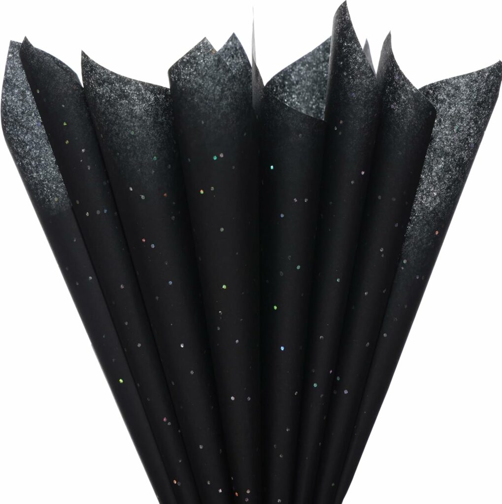 Glitter Black Tissue Paper