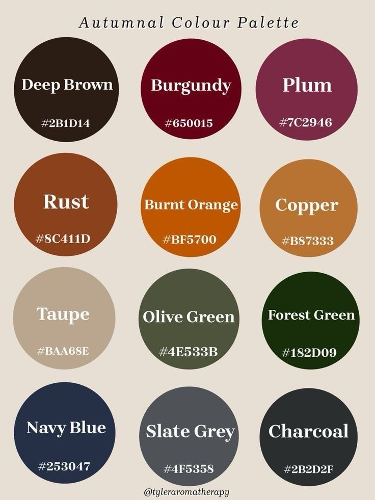 Autumn color palate
