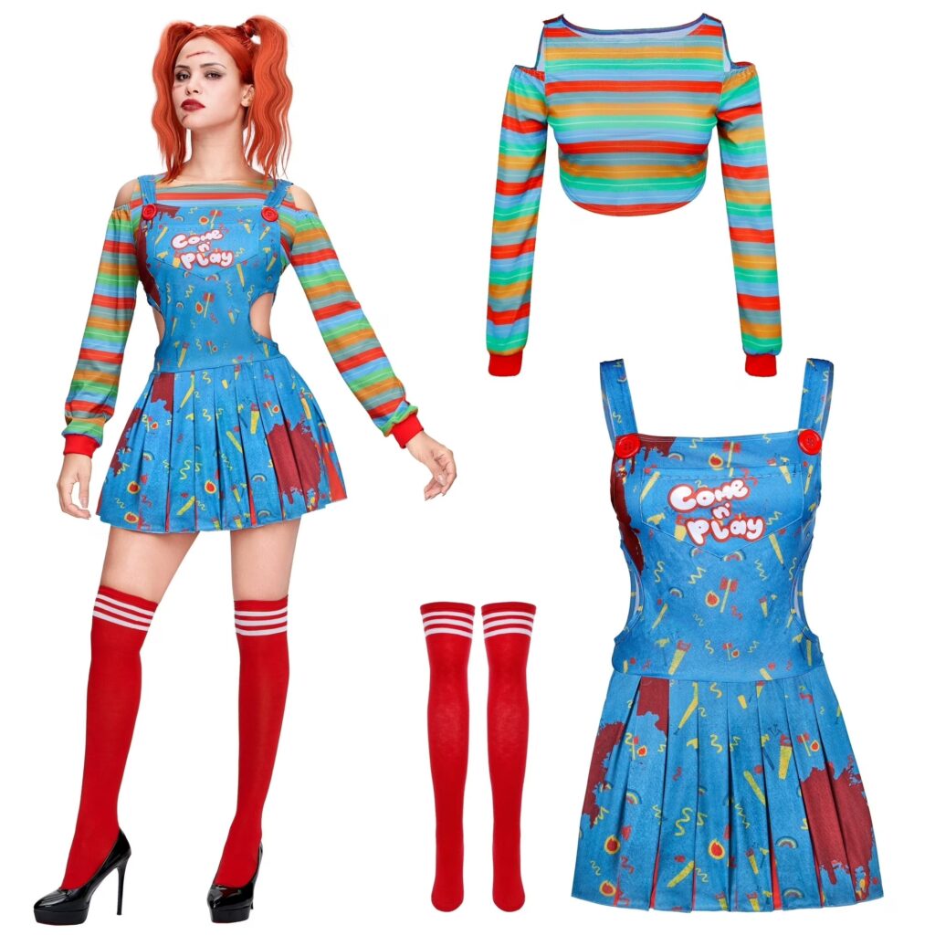 Joyfy Creepy Doll Costume for Women