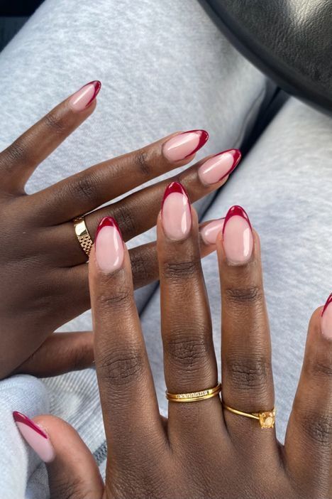 Red French Tips