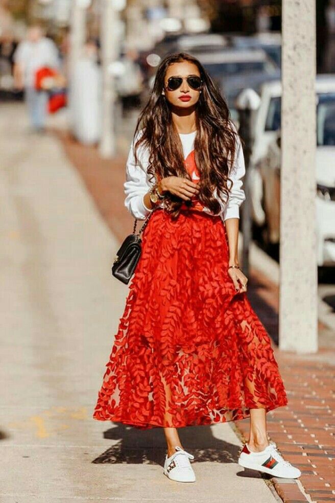 Embellished Skirt and Blouse