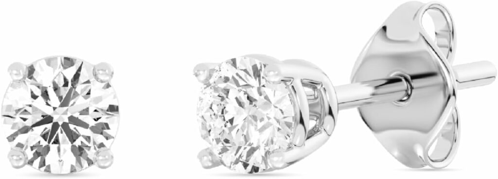 Gilded Lab-Grown Diamond Stud Earrings