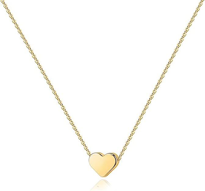PAVOI 14K Gold Plated Cubic Zirconia Heart Necklace
