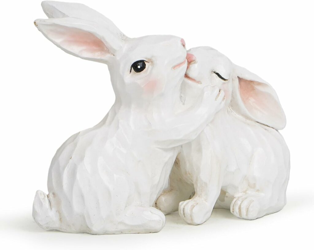 Hodao Bunny Couple Figurine