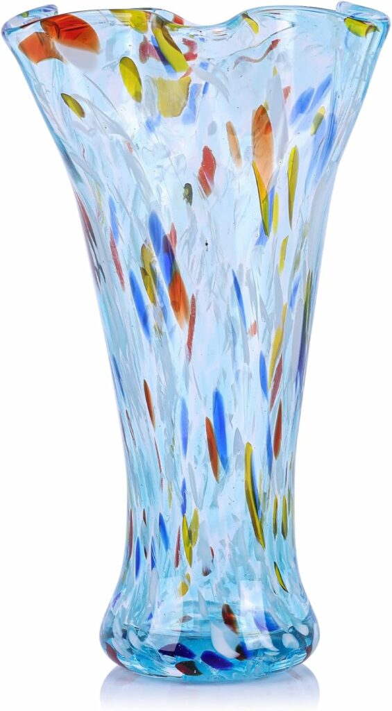 Aqua Glass Vases for Flowers